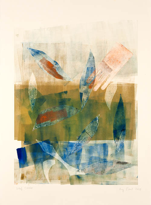 Amy Ernst - Leaf Catcher - 2010 color monoprint